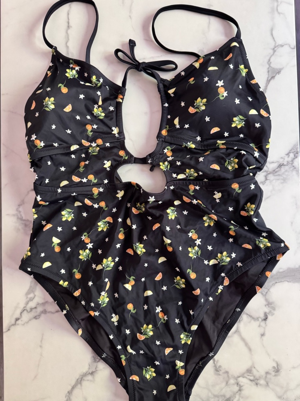 PINK Victoria’s Secret XXL Cut-Out One Piece Citrus Blossom Swimsuit